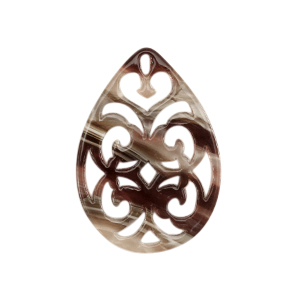 Anh&auml;nger aus Resin Barock Tropfen Mixed brown