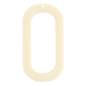 Anh&auml;nger aus Resin lang Oval Off white