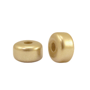 Polaris Perlen Rondellen 6x4mm metallic shiny Cedar brown