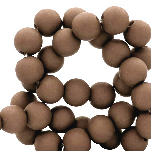 6 mm Perlen aus Acryl Coffee brown