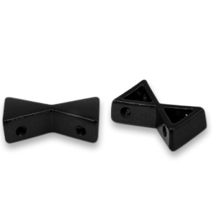 Tile bead Sanduhr Black