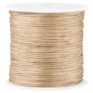 Satin Macram&eacute; Satinband 0.8mm Beige brown
