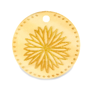 Anh&auml;nger Plexx 20mm Geburtsblume September-Aster Gold