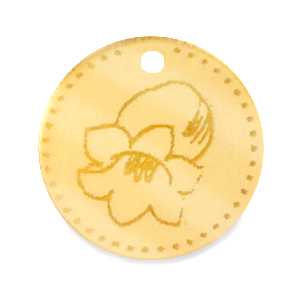Anh&auml;nger Plexx 20mm Geburtsblume Mai-Maigl&ouml;ckchen Gold