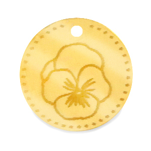 Anh&auml;nger Plexx 20mm Geburtsblume Februar-Violett Gold