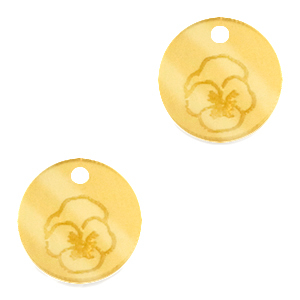 Anh&auml;nger Plexx 12mm Geburtsblume Februar-Violett Gold