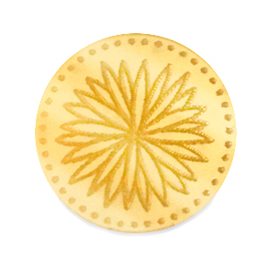 Cabochons Plexx 20mm Geburtsblume September-Aster Gold