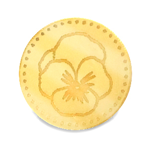 Cabochons Plexx 20mm Geburtsblume Februar-Violett Gold