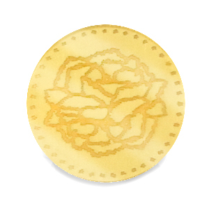 Cabochons Plexx 20mm Geburtsblume Januar-Nelke Gold