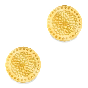 Cabochons Plexx 12mm Geburtsblume November-Chrysantheme Gold