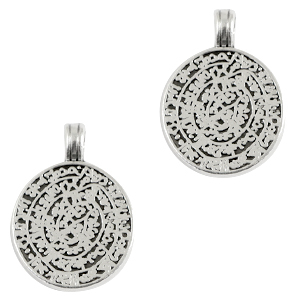 Anh&auml;nger Metall DQ Disc von Festos Antik silber (Nickelfrei)