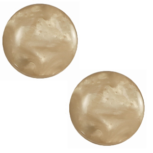 12 mm classic Polaris Elements Cabochon Mosso shiny Desert mist brown