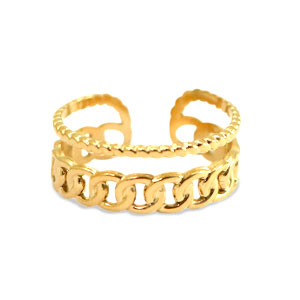 Stainless Steel - Rostfrei Stahl Ringe Gold