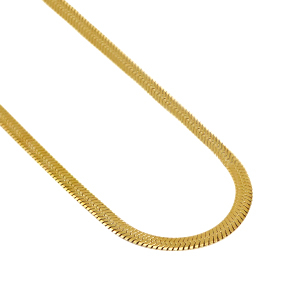 Stainless Steel - Rostfrei Stahl Kette Schlangenkette Gold