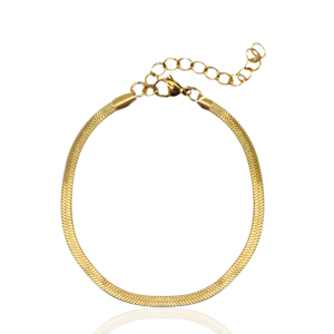 Stainless Steel - Rostfrei Stahl Armb&auml;nder Schlangenkette Gold