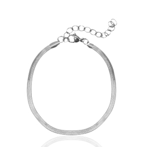 Stainless Steel - Rostfrei Stahl Armb&auml;nder Schlangenkette Silber