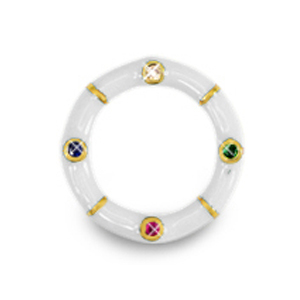 TQ Metall Brass Anh&auml;nger Zwischenst&uuml;ck Zirkonia Gold-white