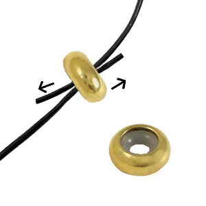 Zubeh&ouml;r aus Stainless Steel - Rostfreiem Stahl Stopperperlen 8x4mm Gold