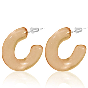 Musthave Ohrringe Creolen Tan brown