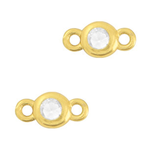 Zwischenst&uuml;cke Kristallglas 3mm Crystal-gold