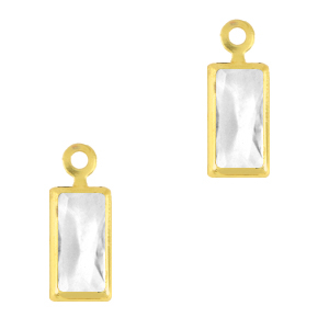 Anh&auml;nger aus Kristallglas Rectangle Crystal-gold