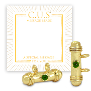 C.U.S&reg; Message Beads Anh&auml;nger Gold-green
