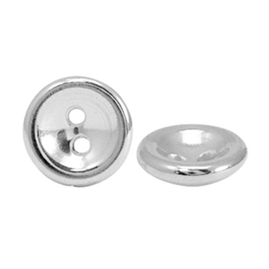 Perle Metall DQ Knopf 8mm Antik silber (Nickelfrei)