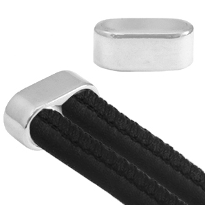 Endkappen Metall DQ doppel &Oslash;10mm Antik silber (Nickelfrei)