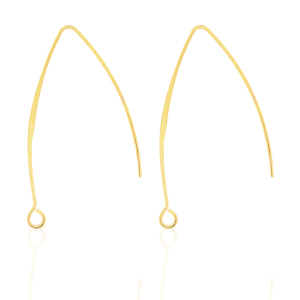 Stainless Steel - Rostfrei Stahl Ohrringe Gold