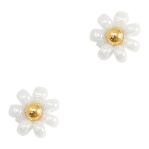 Miyuki-Blumenperle 8mm White-gold