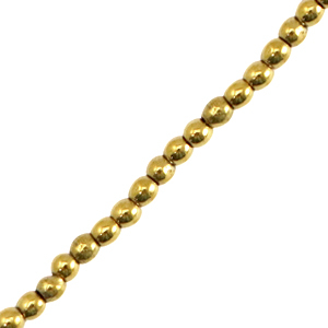 Perlen aus Hematite rund 2mm Gold