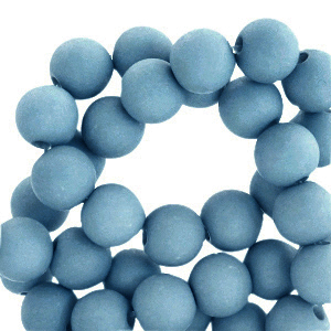 6 mm Perlen aus Acryl matt Glacier blue