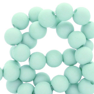 6 mm Perlen aus Acryl matt Soft turquoise blue