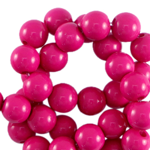 6 mm Perlen aus Acryl shiny Fuchsia pink