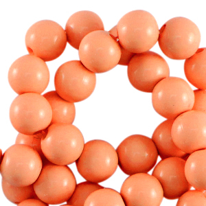 6 mm Perlen aus Acryl shiny Coral orange