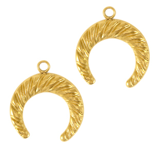 Anh&auml;nger aus Stainless Steel - Rostfreiem Stahl Moon Gold