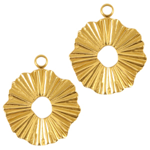 Anh&auml;nger aus Stainless Steel - Rostfreiem Stahl 17mm Gold