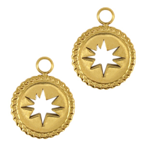 Anh&auml;nger aus Stainless Steel - Rostfreiem Stahl Star Gold