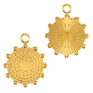 Anh&auml;nger aus Stainless Steel - Rostfreiem Stahl 13mm Gold