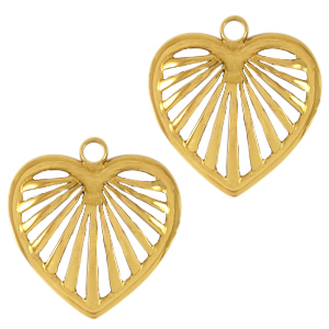 Anh&auml;nger aus Stainless Steel - Rostfreiem Stahl Heart Gold