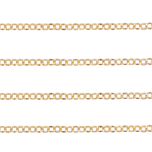 Zubeh&ouml;r Metall DQ Gliederkette Ankerkette 5mm Gold (Nickelfrei)