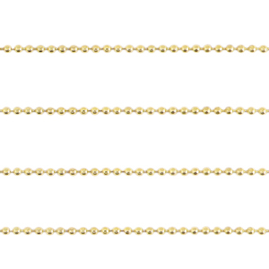 Zubeh&ouml;r Metall DQ Ball Chain Facet 2mm Gold (Nickelfrei)
