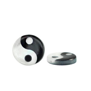 Perle Muschel S&uuml;&szlig;wasserperlmutts Yin & Yang Symbol Black-white (Naturliche Farbe Muschel)