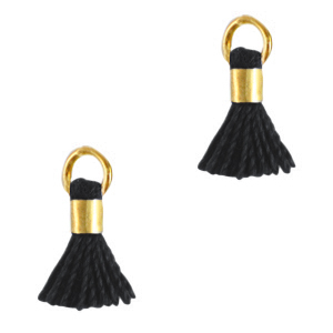 Quaste Perlen 0.7cm Gold-black