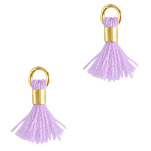 Quaste Perlen 0.7cm Gold-heather purple