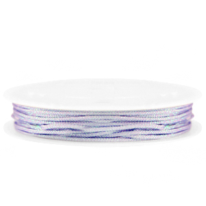 Band Macram&eacute; geflochten 1mm Lilac purple metallic