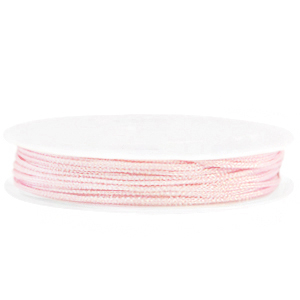 Band Macram&eacute; geflochten 1mm Soft pink metallic