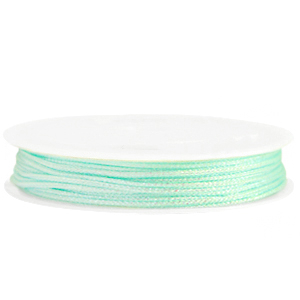 Band Macram&eacute; geflochten 1mm Neo mint green metallic