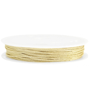 Band Macram&eacute; geflochten 1mm Light gold
