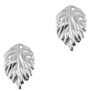 Anh&auml;nger aus Stainless Steel - Rostfreiem Stahl leaf Silver
